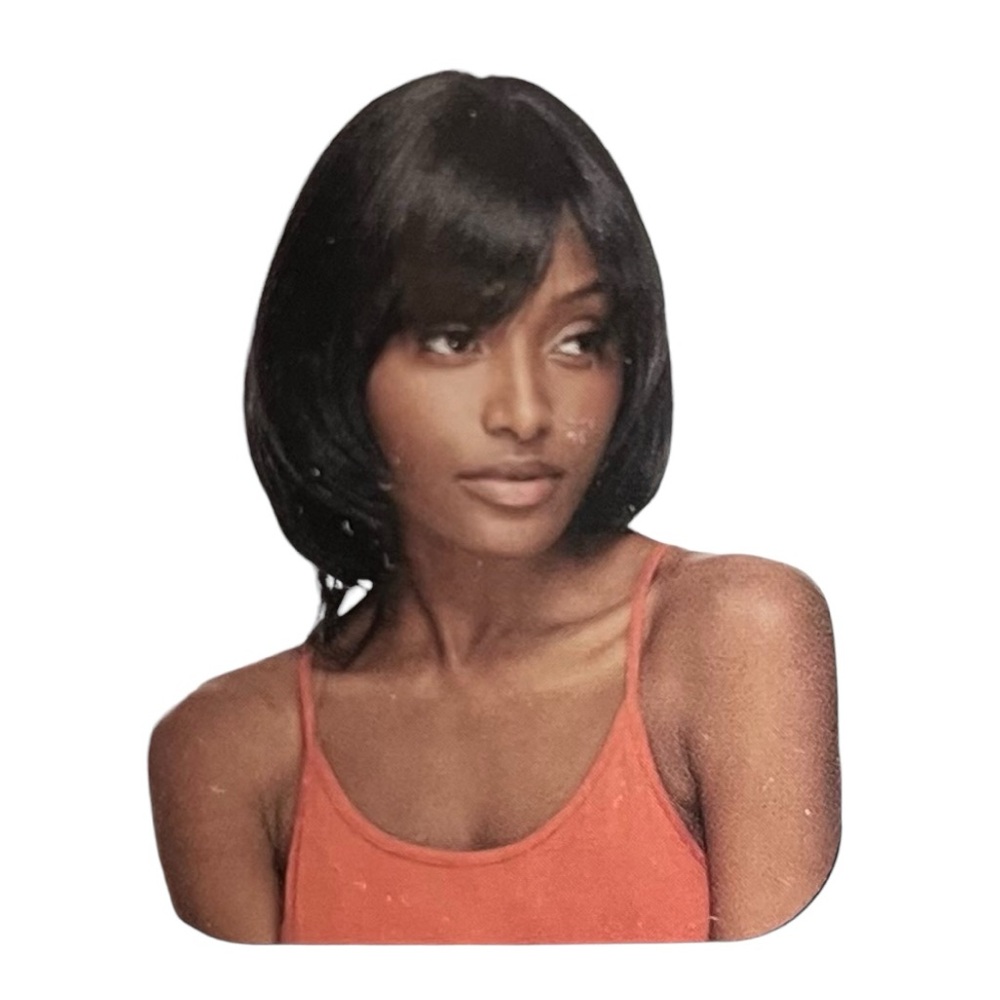 Wig, Black with Red Highlights, It Tress, 100% Remy Human Hair Blended